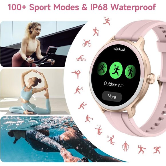 ⚡Smart Watch for Men Women 1.27 HD Touchscreen Fitness Tracker Bluetooth Calling - Picture 4 of 9
